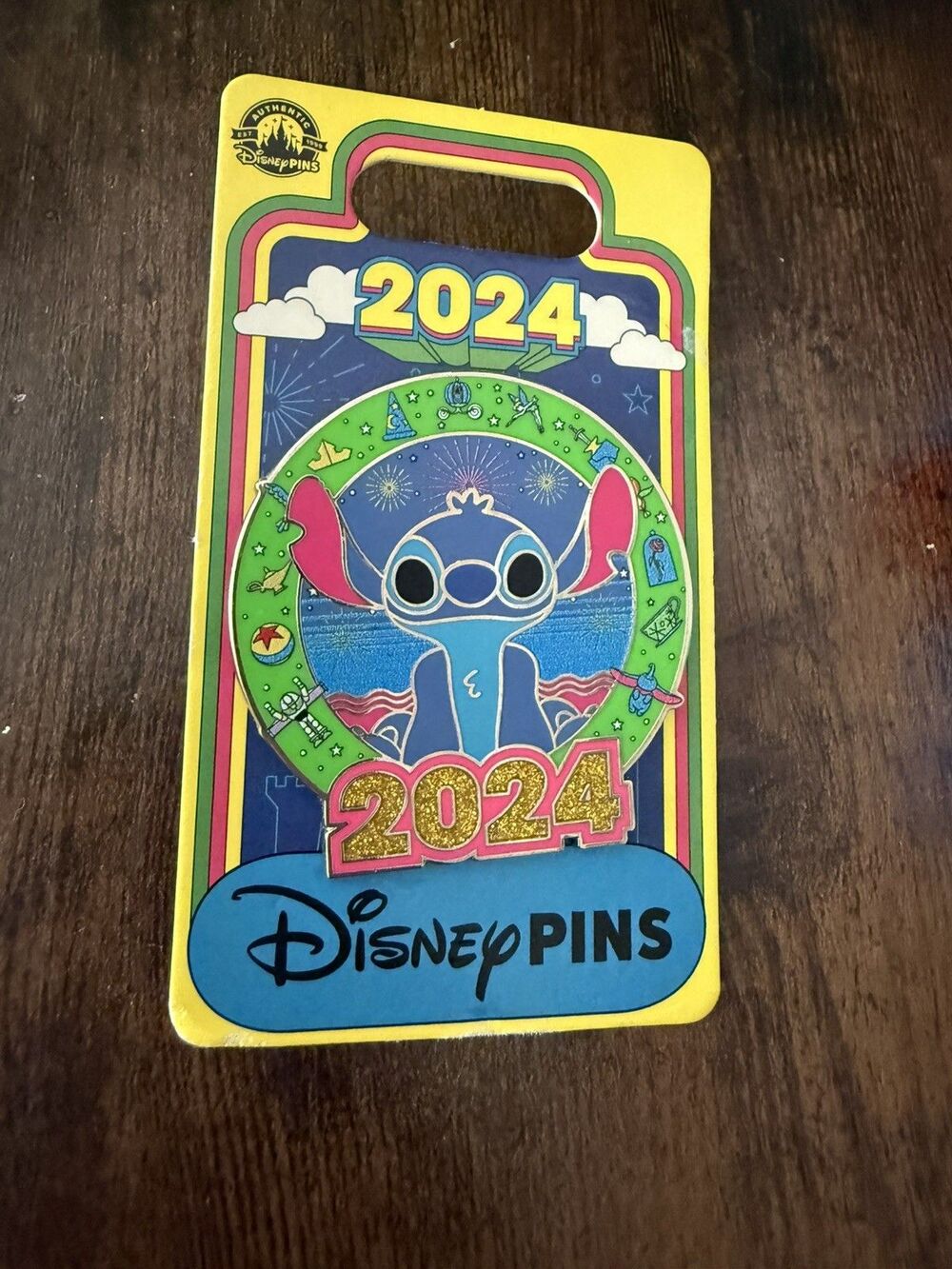 2024 Disney Parks Walt Disney World Stitch OE Open Edition Pin CARDED